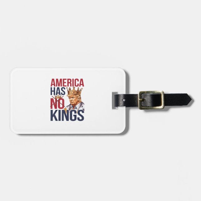 No Kings In America Funny America Has No King Poli Bagagebricka (Horisontell Framsida)