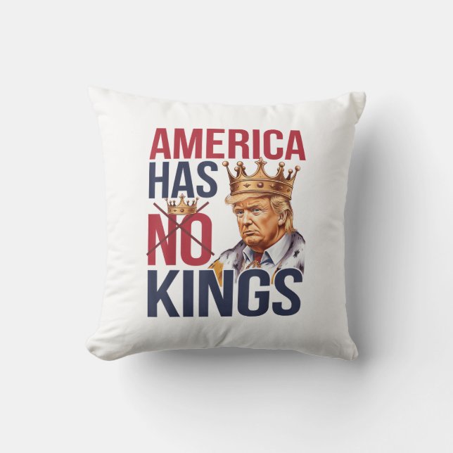 No Kings In America Funny America Has No King Poli Kudde (Framsida)