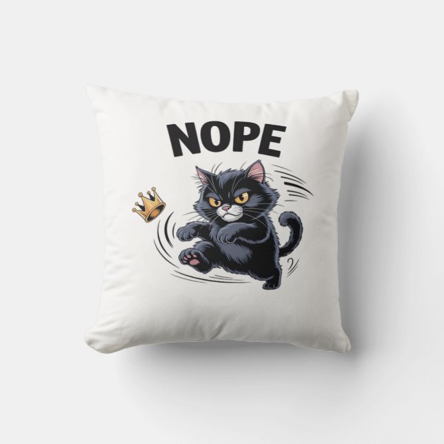 No Kings In America Funny Kicking Crown Classic Vi Kudde (Framsida)