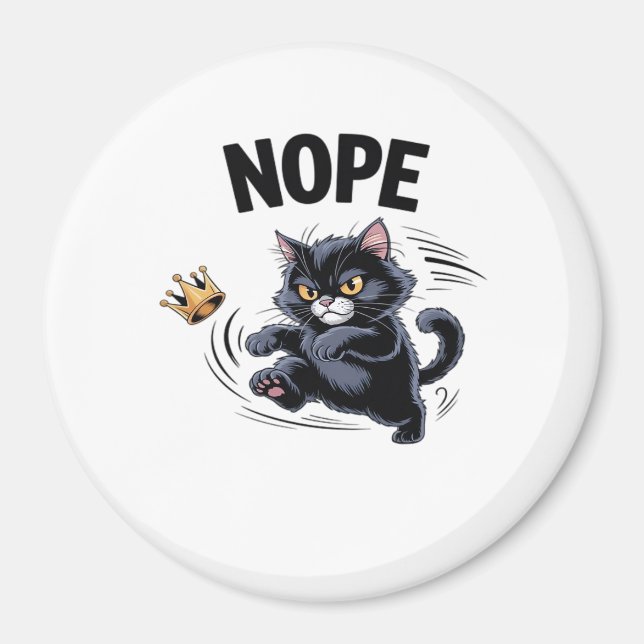 No Kings In America Funny Kicking Crown Classic Vi Magnet (Framsidan)