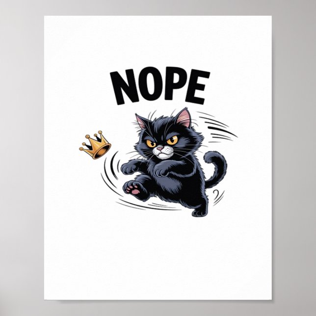 No Kings In America Funny Kicking Crown Classic Vi Poster (Framsidan)