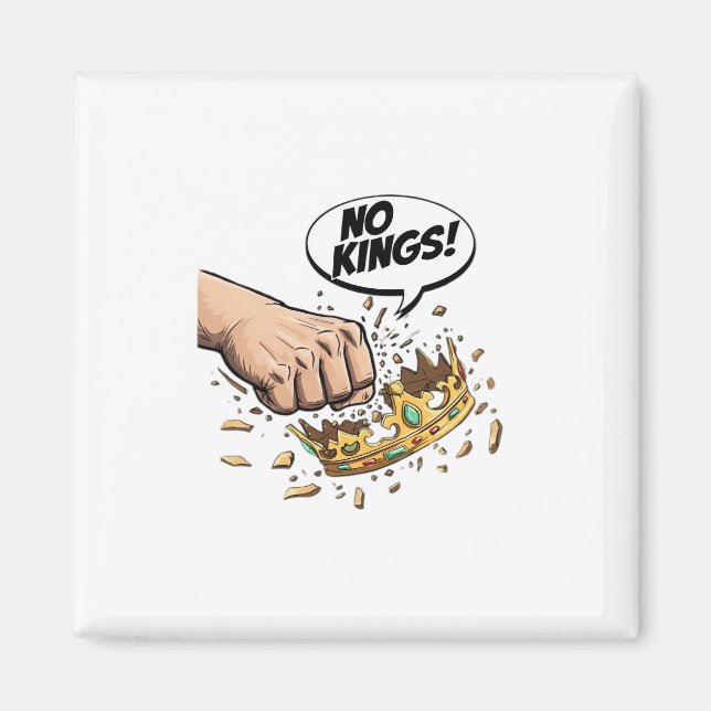 No Kings In America Kreativ Design Magnet (Framsidan)