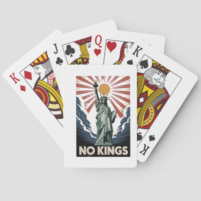 No Kings In America Liberity Status USA Democrats  Casinokort (Baksidan)