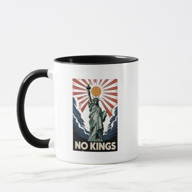 No Kings In America Liberity Status USA Democrats  Mugg (Vänster)