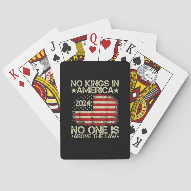 No Kings In America Minimal Clean Casinokort (Baksidan)