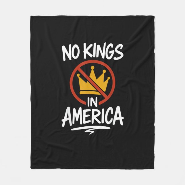 No Kings In America No Crown Minimal Clean Fleecefilt (Framsidan)