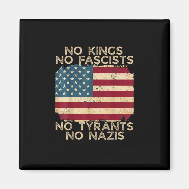 No Kings In America No Fascists We The People Poli Magnet (Framsidan)
