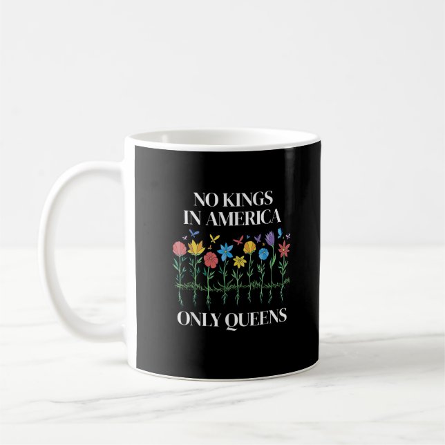 No Kings In America Only Queens Funny Queer Gay Pr Kaffemugg (Vänster)
