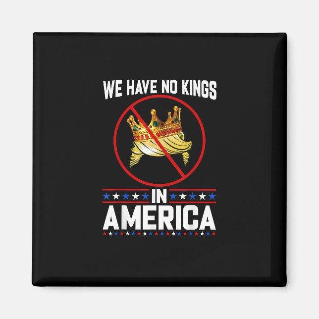 No Kings In America Save I Dissent Minimal Freedom Magnet (Framsidan)