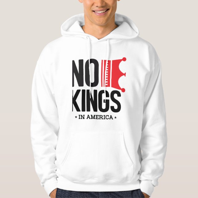 No Kings in America Shirt, Anti Trump Shirt, Polit Hoodie (Framsida)