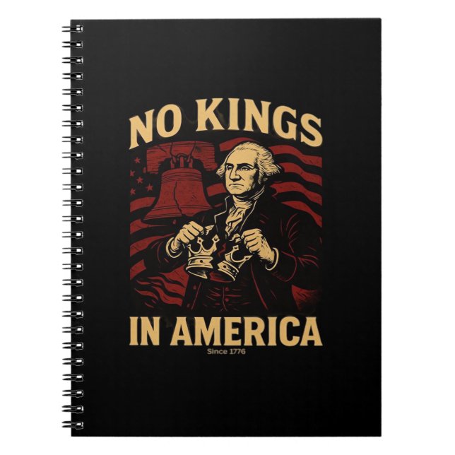 No Kings In America Since 1776 Anti-Donald Trumpp Anteckningsbok (Framsidan)