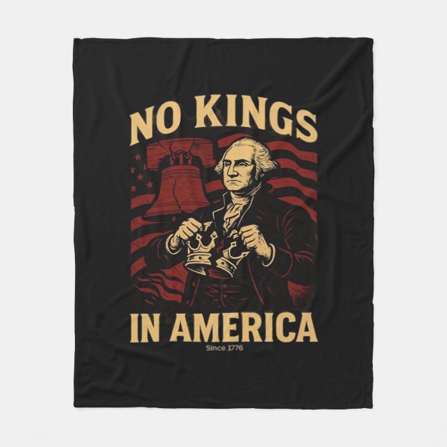 No Kings In America Since 1776 Anti-Donald Trumpp Fleecefilt (Framsidan)