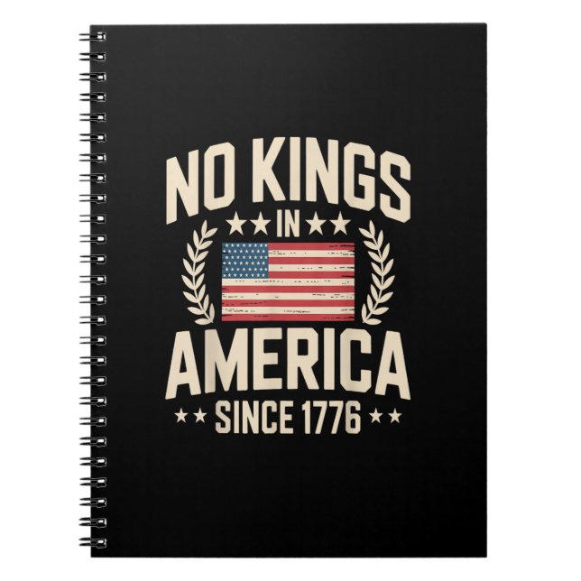 No Kings In America Since 1776 Casual Cool Design Anteckningsbok (Framsidan)