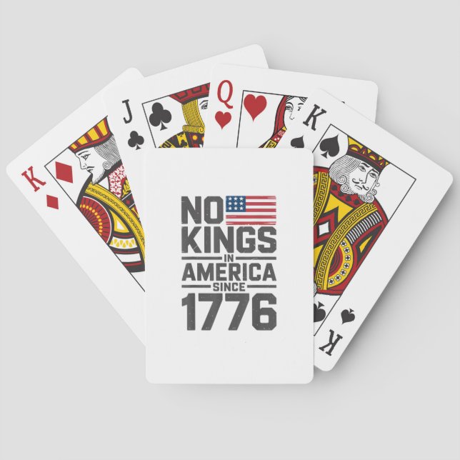 No Kings In America Since 1776 Creative Design Casinokort (Baksidan)