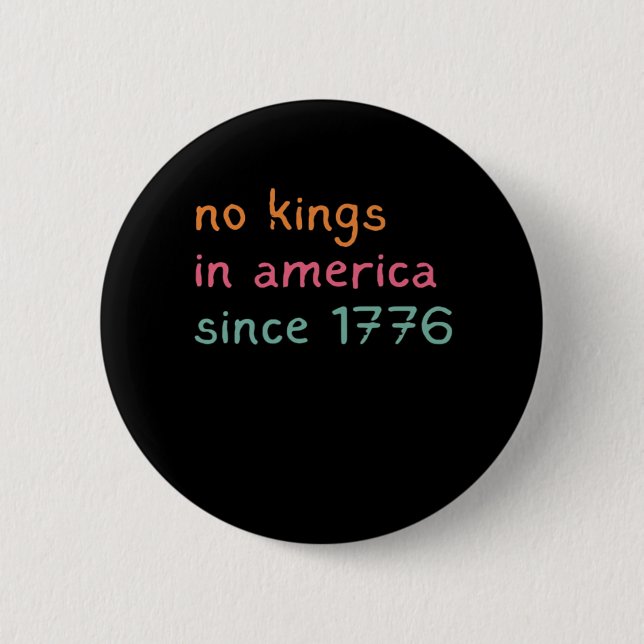No Kings In America Since 1776 Freedom Anti Crown Knapp (Framsida)