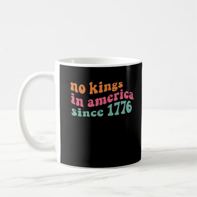 No Kings In America Since 1776 Freedom Classic Kaffemugg (Vänster)