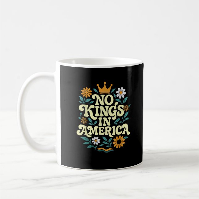 No Kings In America Since 1776 Freedom Classic Kaffemugg (Vänster)