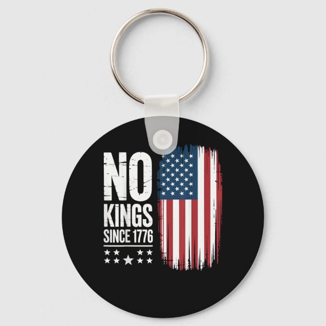 No Kings In America Since 1776 Freedom Spirit Look Nyckelring (Framsida)