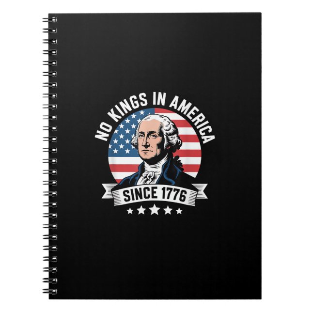 No Kings In America Since 1776 Funny Freedom Vibe Anteckningsbok (Framsidan)