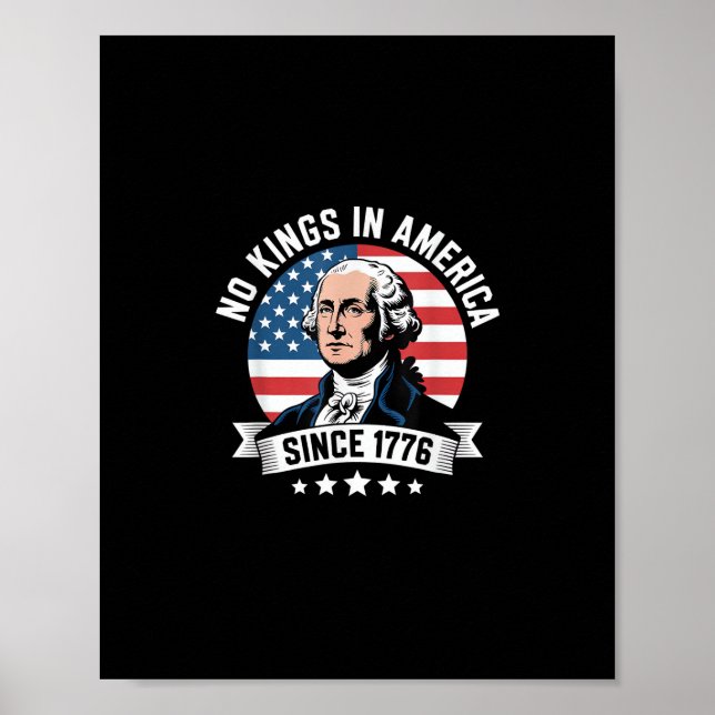 No Kings In America Since 1776 Funny Freedom Vibe Poster (Framsidan)