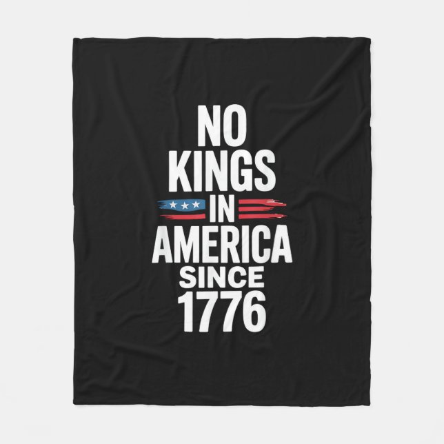 No Kings In America Since 1776 Minimal Clean Fleecefilt (Framsidan)
