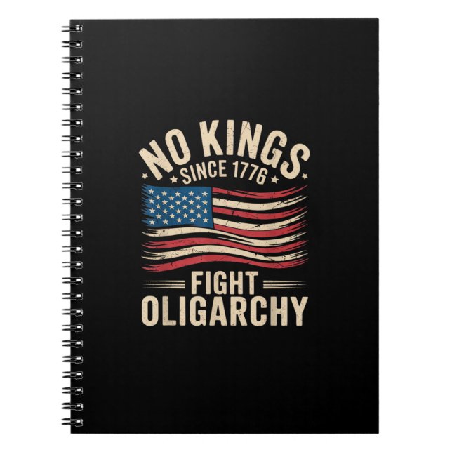No Kings In America Since 1776  Oligarchy Patrioti Anteckningsbok (Framsidan)