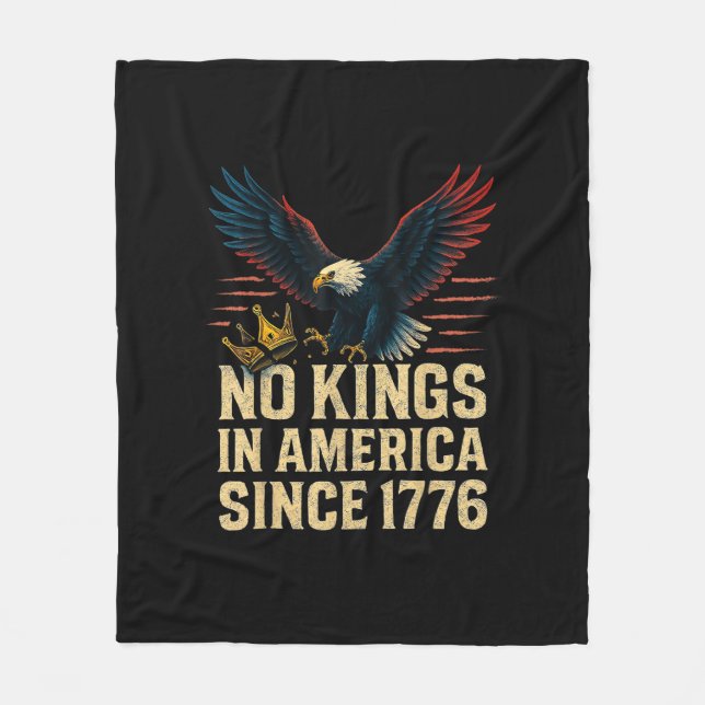 No Kings In America Since 1776 Patriotic Fleecefilt (Framsidan)