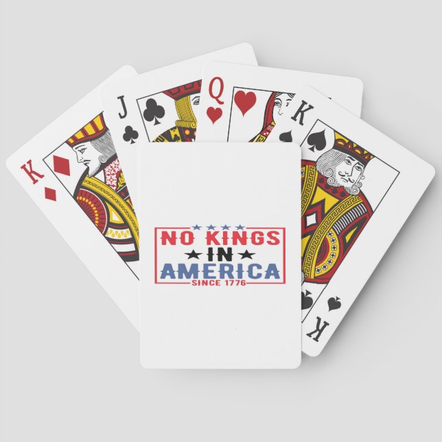 No Kings In America Since 1776 Patriotic Independe Casinokort (Baksidan)