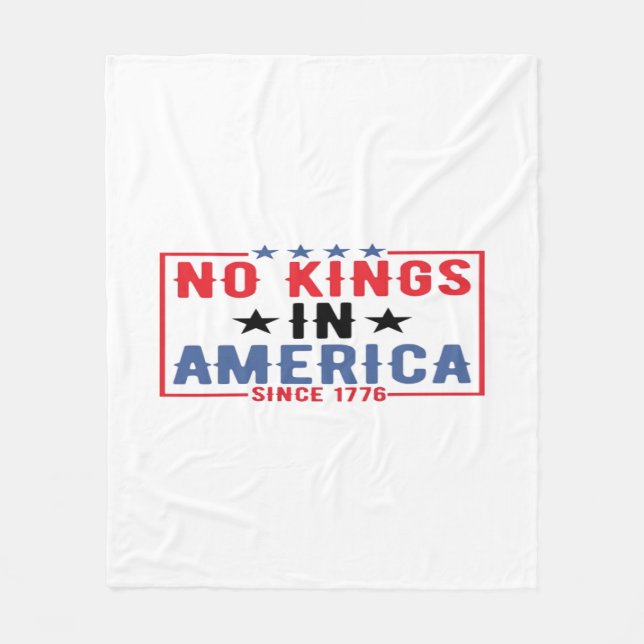 No Kings In America Since 1776 Patriotic Independe Fleecefilt (Framsidan)