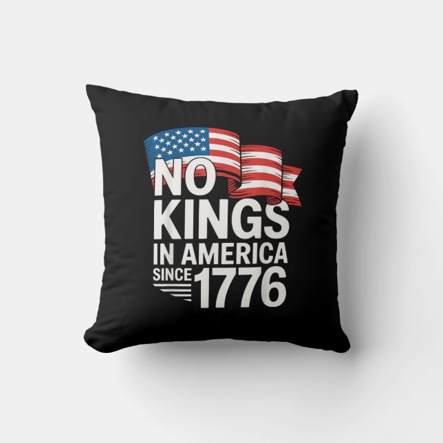 No Kings In America Since 1776 Protest Creative St Kudde (Framsida)
