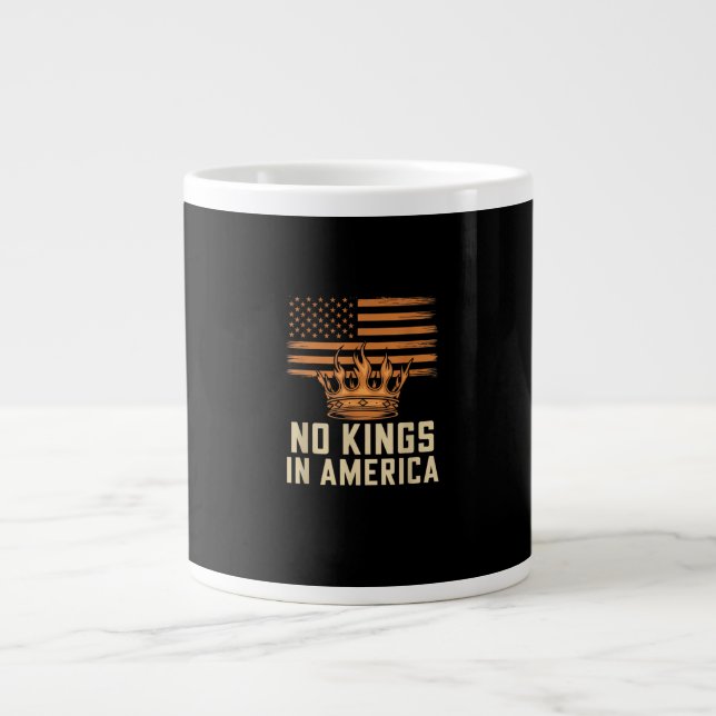 No Kings In America United States Independence Cre Jumbo Mugg (Framsidan)