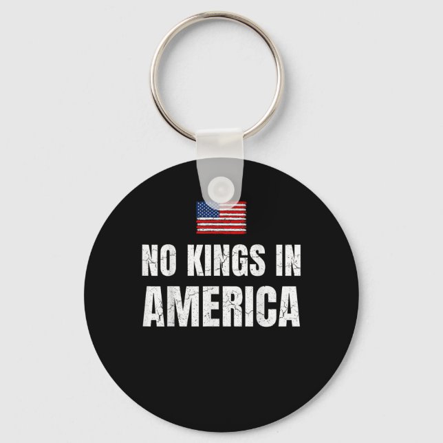 No Kings In America United States Independence Fre Nyckelring (Framsida)