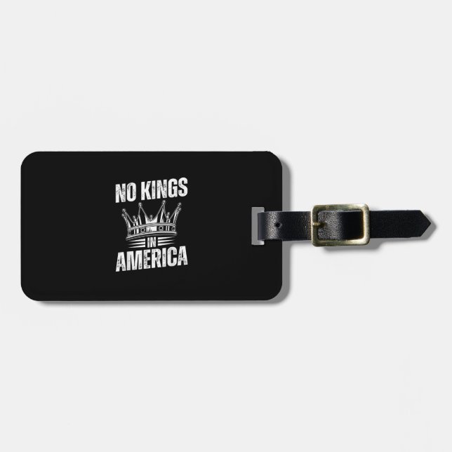 No Kings In America United States Independence Vin Bagagebricka (Horisontell Framsida)