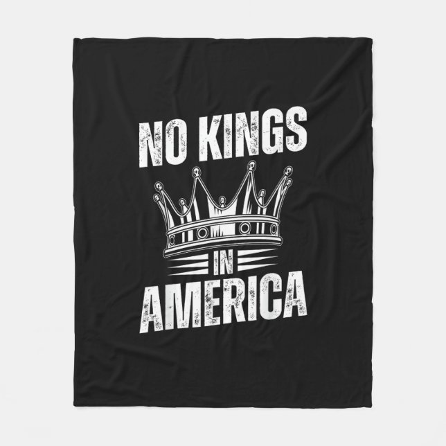 No Kings In America United States Independence Vin Fleecefilt (Framsidan)