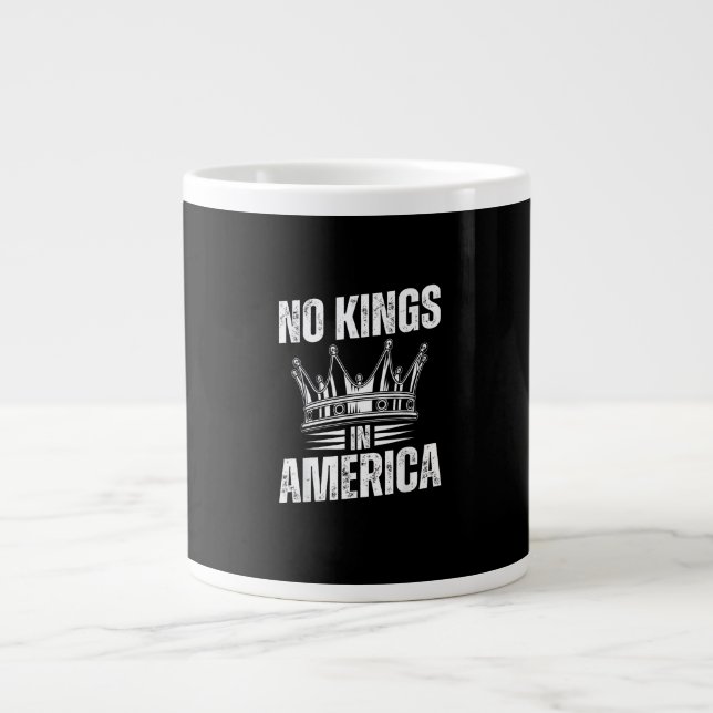 No Kings In America United States Independence Vin Jumbo Mugg (Framsidan)