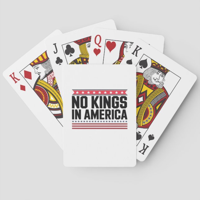 No Kings In America USA Bold Design Casinokort (Baksidan)