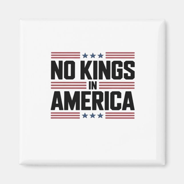 No Kings In America USA Creative Style Magnet (Framsidan)