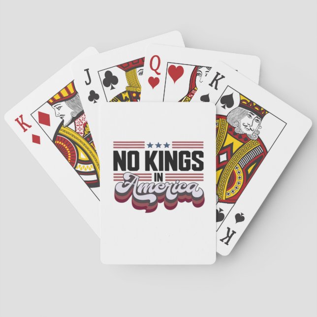 No Kings In America USA Patriotic Design Casinokort (Baksidan)