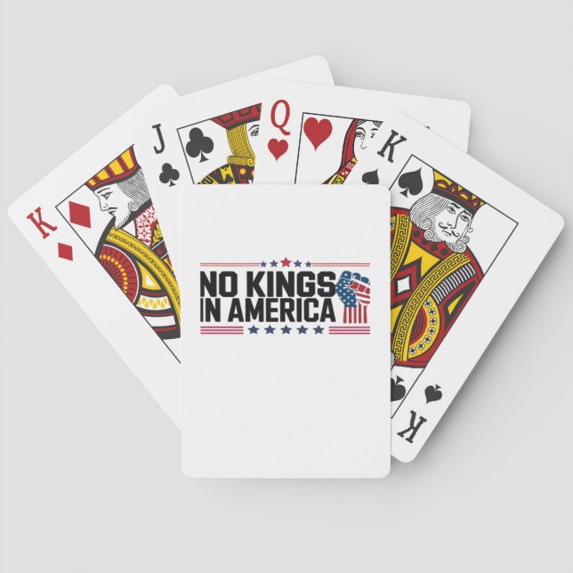 No Kings In America USA Patriotic Style Casinokort (Baksidan)