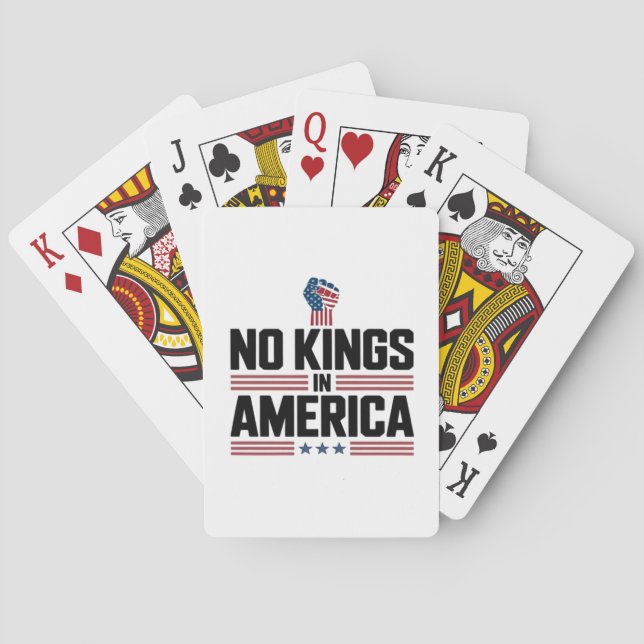 No Kings In America USA Retro Classic Casinokort (Baksidan)