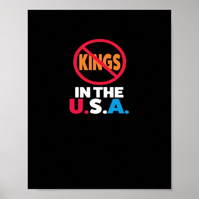 No Kings In The USA Poster (Framsidan)
