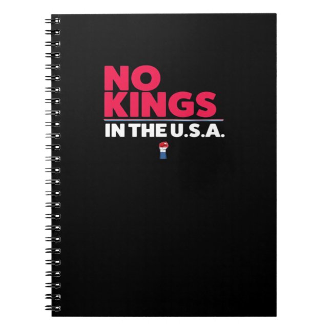 No Kings In The USA Trendy Graphic Anteckningsbok (Framsidan)