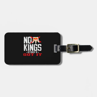 No Kings It Classic Minimal Design Bagagebricka