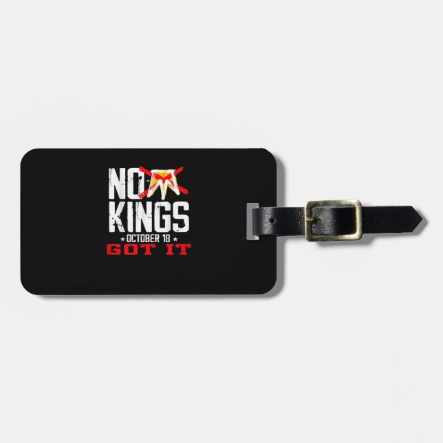 No Kings It Classic Minimal Design Bagagebricka (Horisontell Framsida)