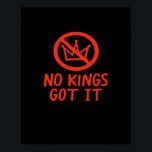 No Kings It Patriotic Style Poster<br><div class="desc">No Kings It Patriotic Style: A patriotic design merging bold text and freedom-inspired imagery. Proud,  classic,  and timeless.</div>