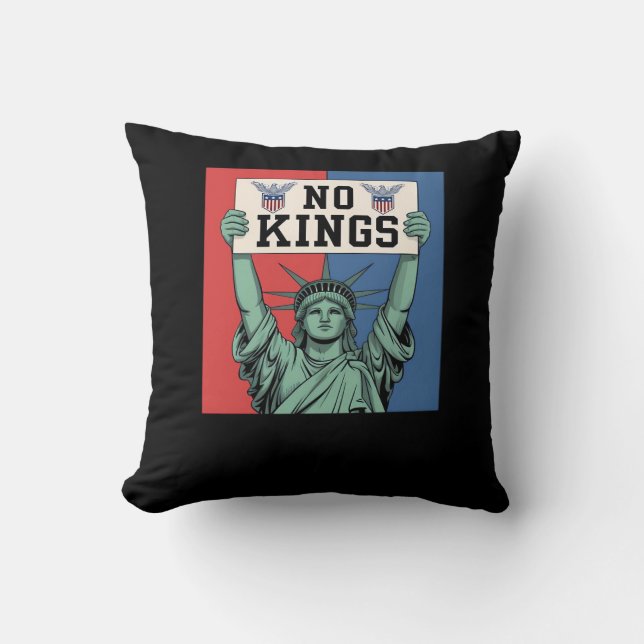 No Kings Klassisk Patriotisk Stil Kudde (Framsida)