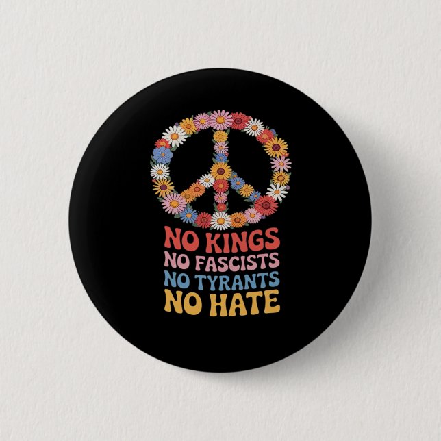 No Kings No Fascists No Tyrants No Hate Knapp (Framsida)