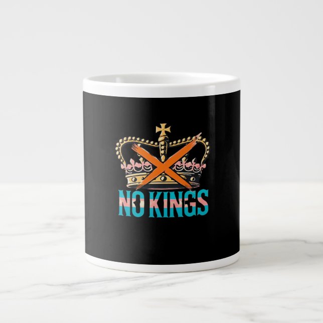 No Kings No Oligarchs  Jumbo Mugg (Framsidan)