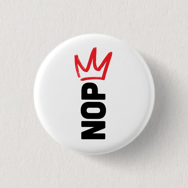 No Kings / NOPE button Knapp (Framsida)