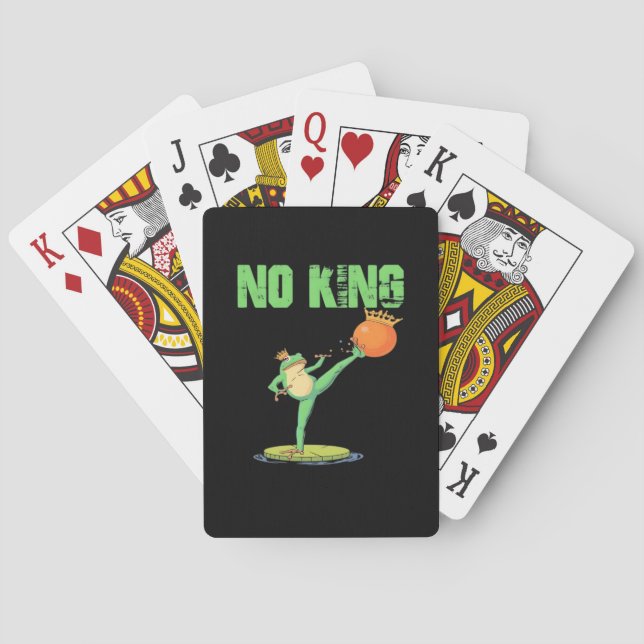 No Kings Portland Frog Protest – Funny Anti-Author Casinokort (Baksidan)